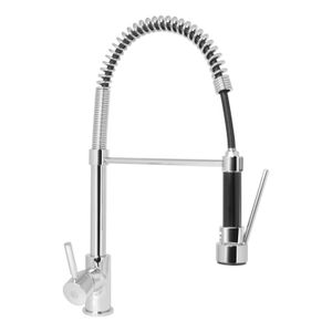 MEZCLADOR ESPIRALÿ MONOCONTROL LAVAPLATOS INDUSTRIAL (ALTO 69.5CM), BASE REDONDA, TIPO EXTENSION