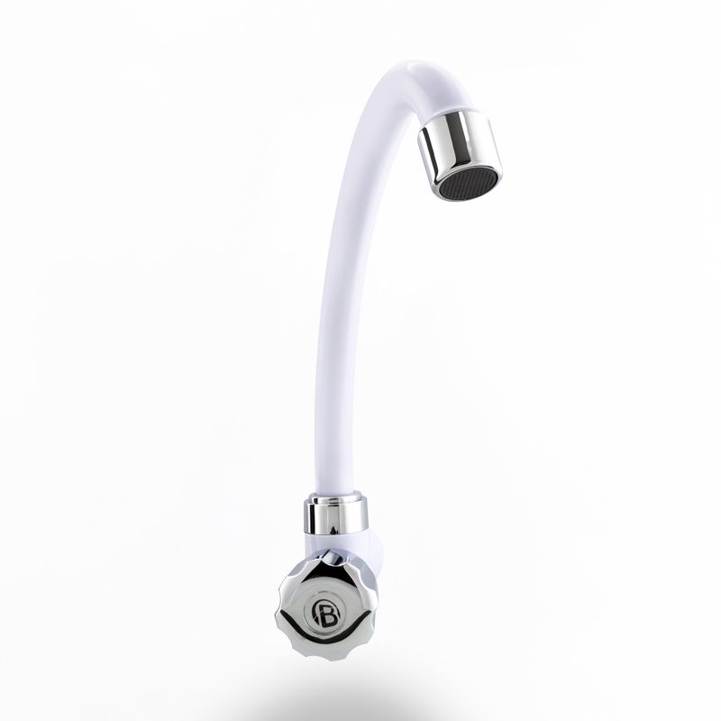 LLAVE-SENCILLA-LAVAPLATOS-DE-PARED-EN-ABS-BLANCA-Y-CROMADA-MANIJA-TIPO-POMO