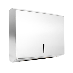 DISPENSADOR DE TOALLAS DE PAPEL EN ACERO INOXIDABLE # 201. TAMAÑO 285 X 100 X 263 MM