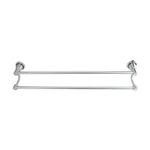 TOALLERO DOBLE BARRA EN ALUMINIO BASE REDONDA
