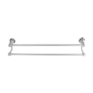 TOALLERO DOBLE BARRA EN ALUMINIO BASE REDONDA