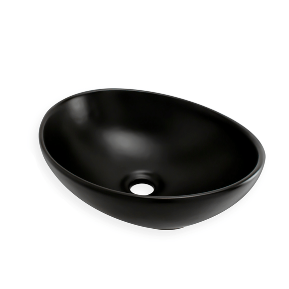 LAVAMANOS NEGRO OVALADO 41CMX33 5CMX14CM