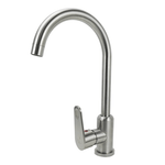 MEZCLADOR MONOCONTROL LAVAPLATOS  CUERPO EN ACERO INOX. MANIJA TIPO PALANCA COLOR SATINADO