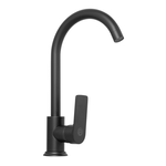 MEZCLADOR LAVAPLATOS EN ACERO INOXIDABLE # 201 COLOR NEGRO MANIJA EN ZINC