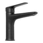 MEZCLADOR LAVAMANOS BAJO EN BRONCE COLOR NEGRO MANIJA EN ZINC 757G