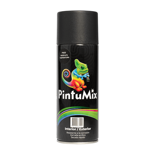 PINTURA EN AEROSOL PINTUMIX (DE 400 ML /280 GR/10 OZ) NEGRO ALTA TEMPERATURA