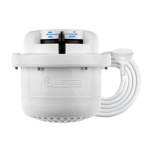 DUCHA FUSION BLANCA CON MANGUERA 110V