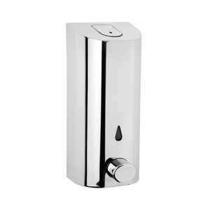 DISPENSADOR JABON LIQUIDO 1 BOTELLA CROMADO 350 ml