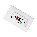 TOMA DOBLE CON POLO A TIERRA (2P+T) Y PROTECCION DE FALLA A TIERRA (GFCI) 120V  20