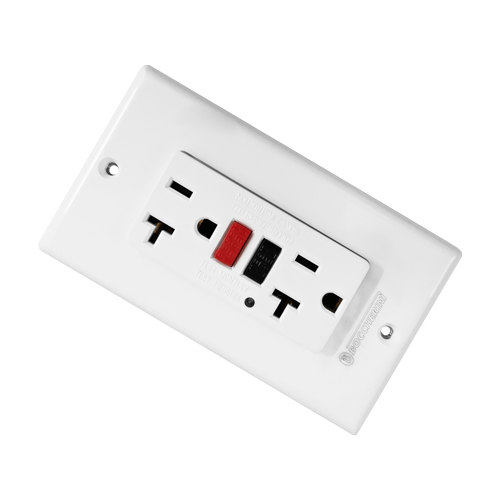TOMA DOBLE CON POLO A TIERRA (2P+T) Y PROTECCION DE FALLA A TIERRA (GFCI) 120V  20