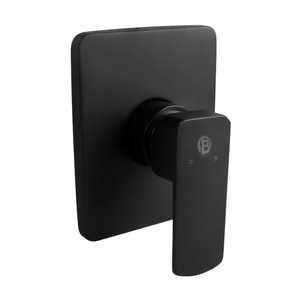REGISTRO MEZCLADOR DE DUCHA  CUADRADO CUERPO EN ABS MANIJA EN ZINC CARTUCHO CERAMICO 35MM COLOR NEGRO