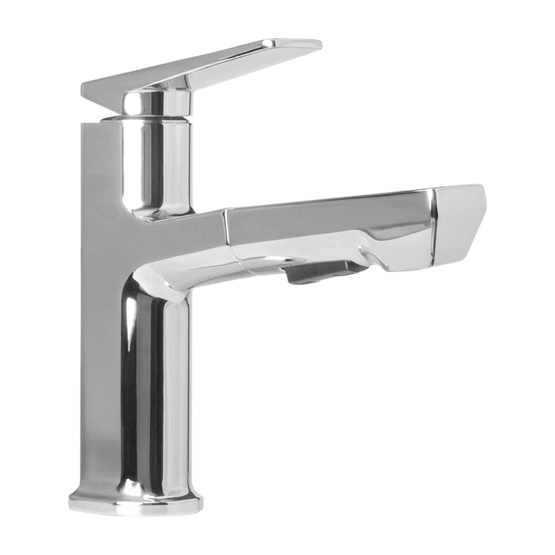 MEZCLADOR CROMADO CUERPO Y MANIJA EN ZINC CARTUCHO: CERÁMICA 35MM MANGUERA DE ENTRADA: 600MM, TUBO INTERIOR EPDM Y TUERCA DE ACERO INOXIDABLE MEZCLADO