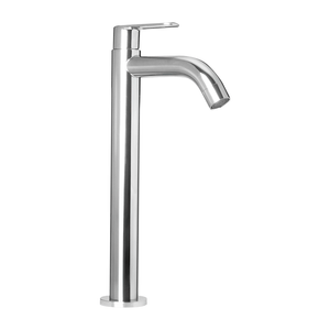 LLAVE SENCILLA PARA AGUA FRIA EN ACERO INOX # 201  CROMADA CARTUCHO EN LATON MANIJA ERN ZINC