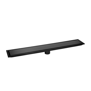 REJILLA PISO EN ACERO INOX # 304 10*60CM COLOR NEGRO
