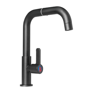 LLAVE SENCILLA COLOR NEGRO CUERPO EN ACERO INOX # 201 MANIJA EN ABS CARTUCHO EN LATON PESO: 560 G