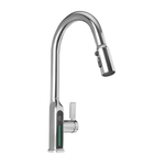 MEZCLADOR CROMADO CUERPO Y MANIJA EN ZINC CARTUCHO: CERÁMICA 35MM MANGUERA DE ENTRADA: 600MM, TUBO INTERIOR EPDM Y TUERCA DE ACERO INOXIDABLE PESO: 13